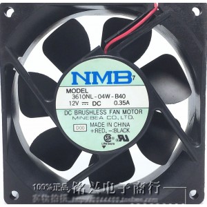 NMB 3610NL-04W-B40 12V 0.35A 2wires cooling fan